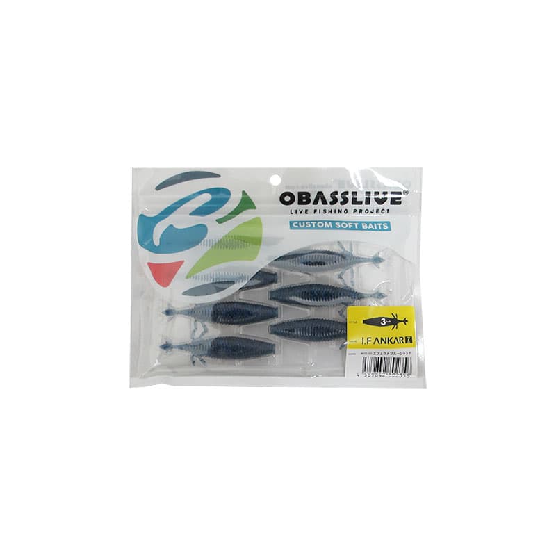 OBASSLIVE I.F ANKAR 3 inch Effect Blue Shad