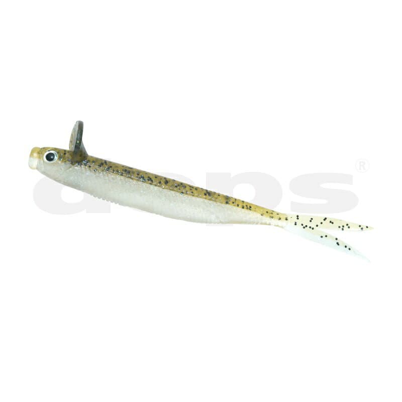 Deps Frilled Shad 4.7 inch #114 Champagne Pepper & Neon Pearl