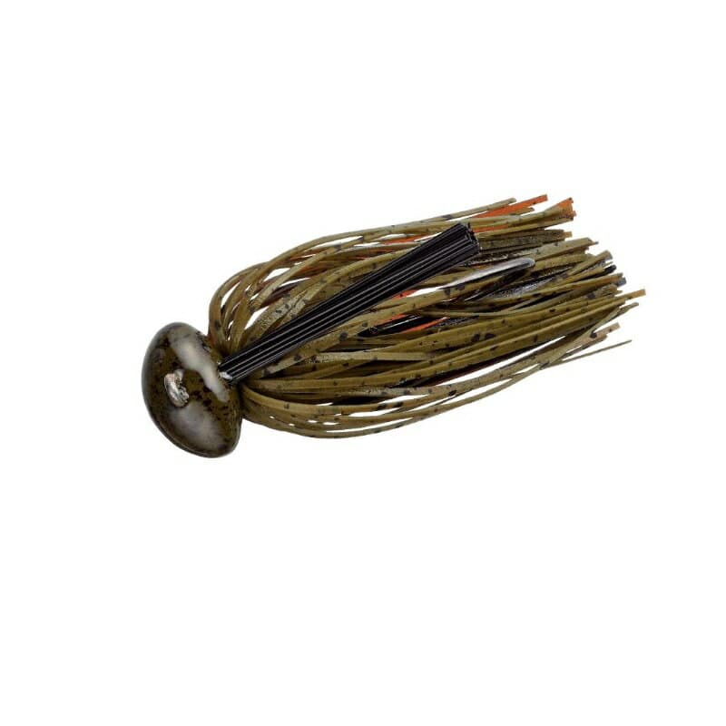 Evergreen Rubber Jig Reaction Football 1oz #138 Green Pumpkin Brown Claw