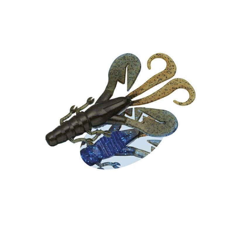 Evergreen Worm Double Motion 3.6inch #61 Green Pumpkin/Blue Claw