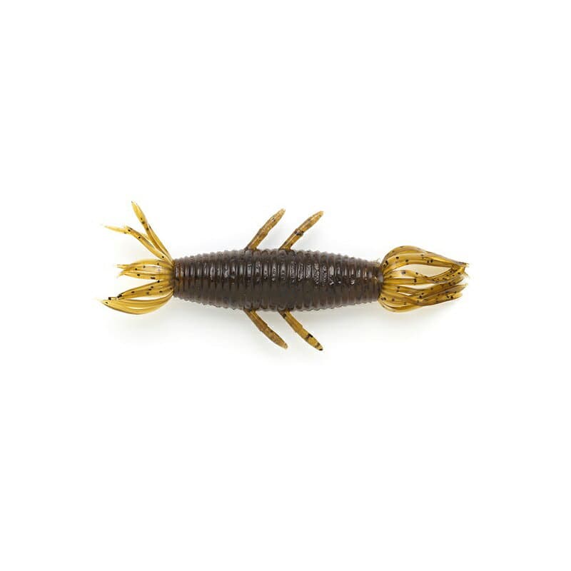 Imakatsu Worm Fula Shrimp 3inch #S-14 Green Pumpkin Pepper