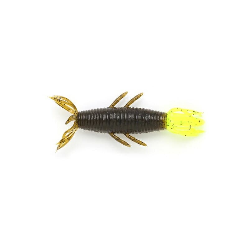 Imakatsu Worm Fula Shrimp 3inch #S-500 Head Chart/Green Pumpkin