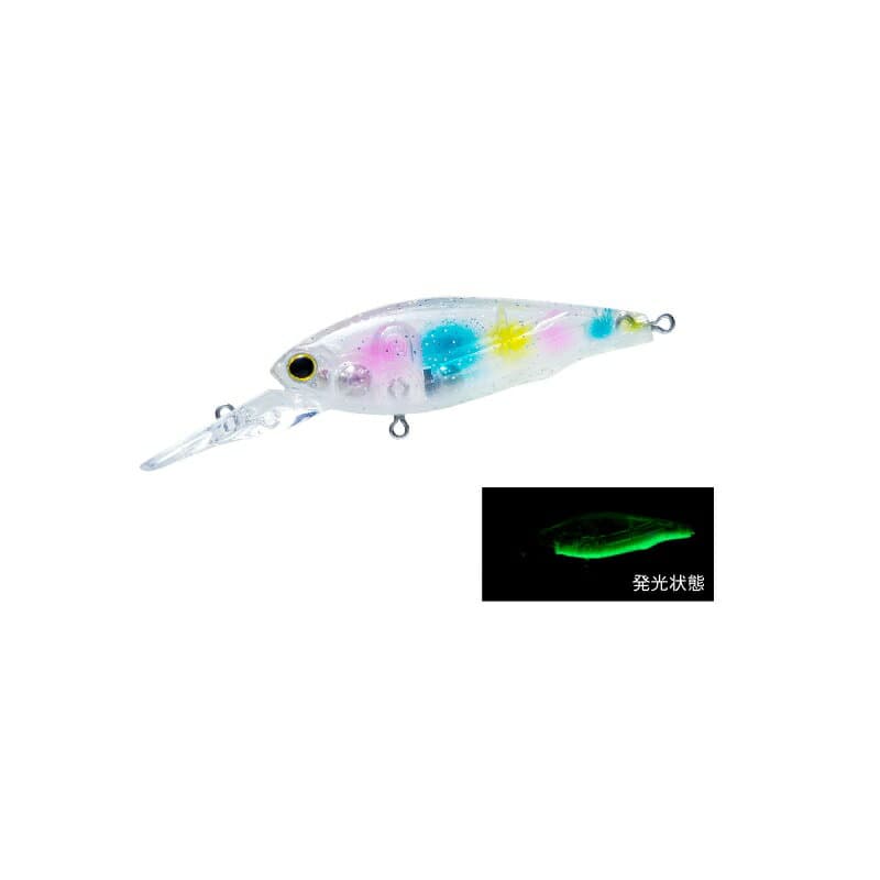 Duel Hardcore LG Shad (S) 50mm F1204-LSCA Glow Berry Candy