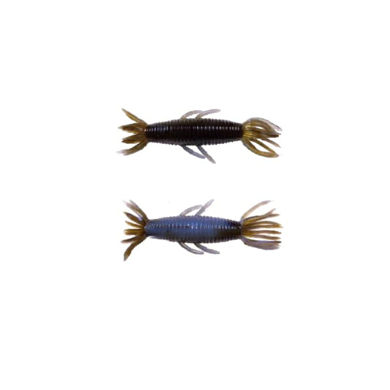 Imakatsu Worm Fula Shrimp 3inch #S-234 Clear Green Pumpkin Blue Pearl Berry