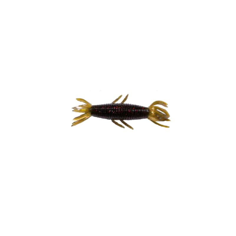 Imakatsu Fula Shrimp 3 inch #S-505 Green Pumpkin Pepper Red Flake