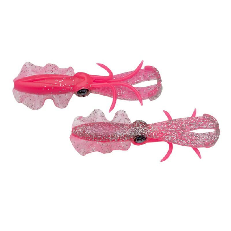 Ecogear Power Squid 3.5 inch 158 Super Hologram / Pink Glow