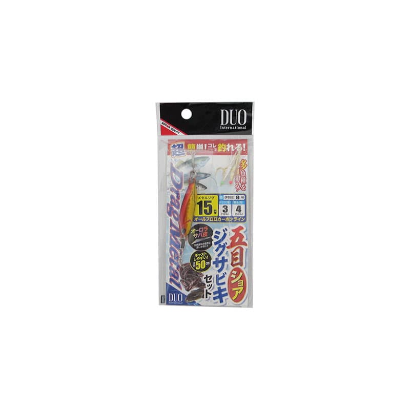 DUO 五目 Shore Jig Sabiki Set SS 15g Akakin