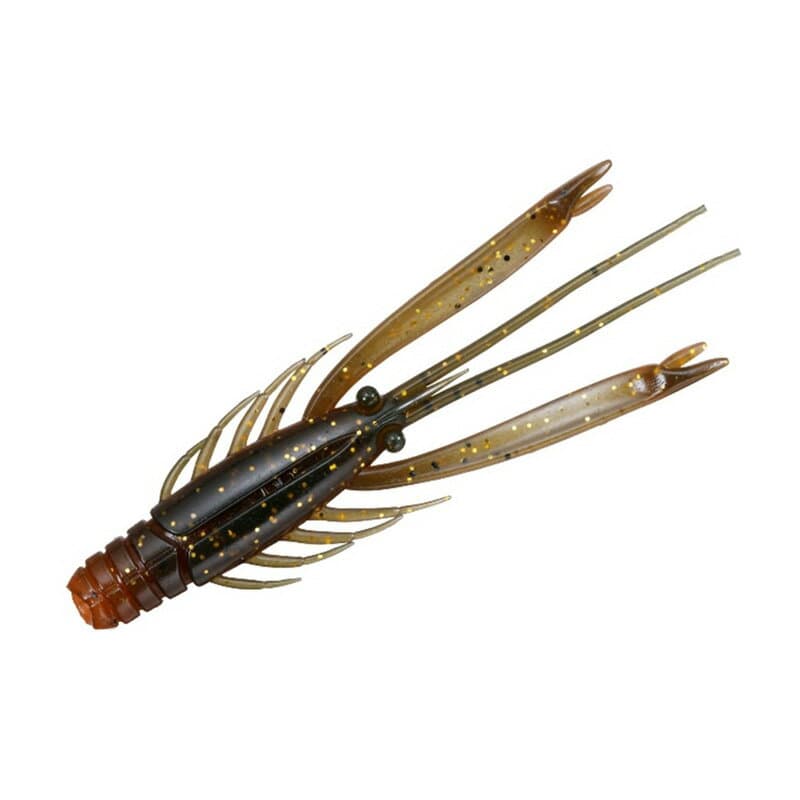 Daiwa Worm Silver Wolf Urban Shrimp 2.8inch Green Pumpkin Orange