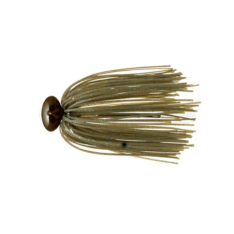 Deps Hyper Football Jig 1/4oz #67 SF Green Pumpkin / Blue Flake