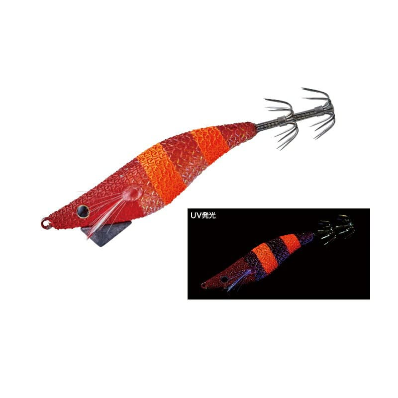Gamakatsu 19-325 Speed Metal Egi Dropper 1.8 #12 RH Aka Ebi Zebra