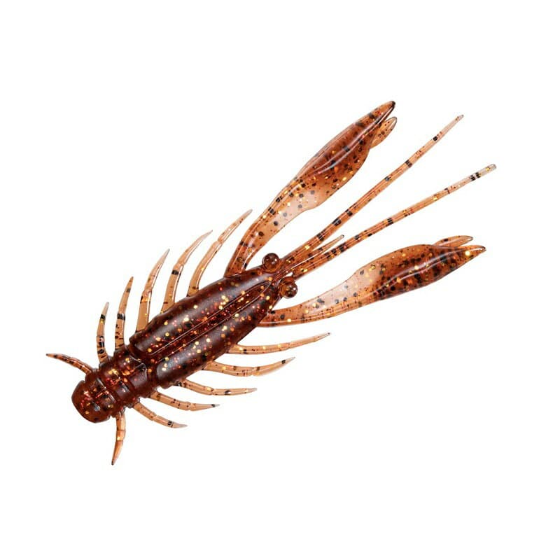 Daiwa Worm Silver Wolf Urban Shrimp 2.4inch Shrimp Miso Red Gold