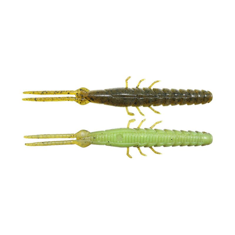 Issei Worm Pin Claw Stick 4inch Heavy Salt #10 Green Pumpkin/Chart