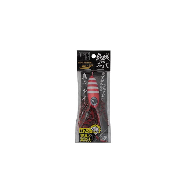 Real Fisher Squid Jig 120g Zebra Red