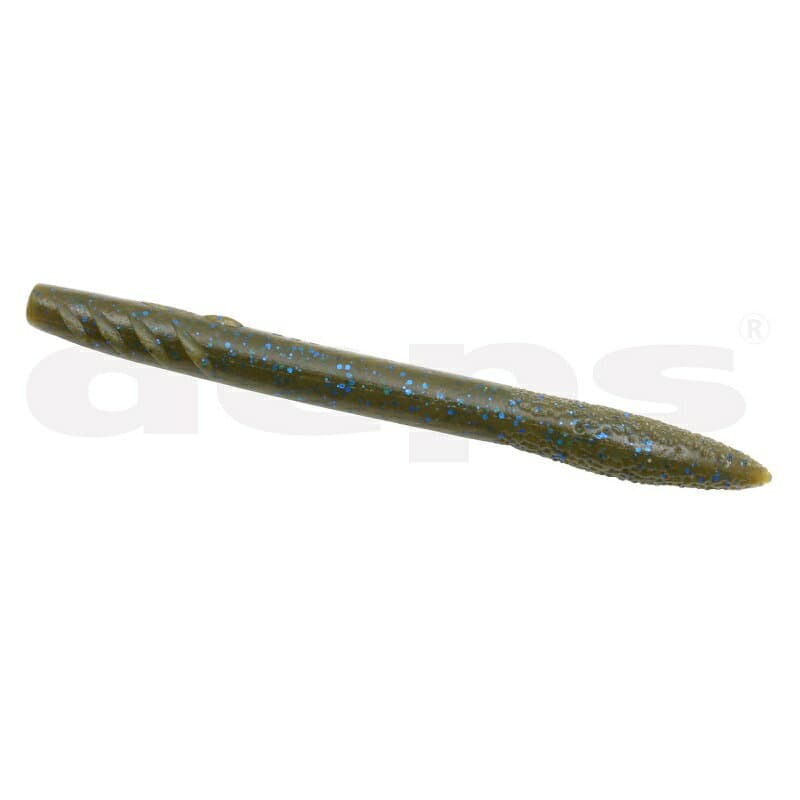 Deps Worm Slender Scat 5inch #71 Green Pumpkin/Blue Flake