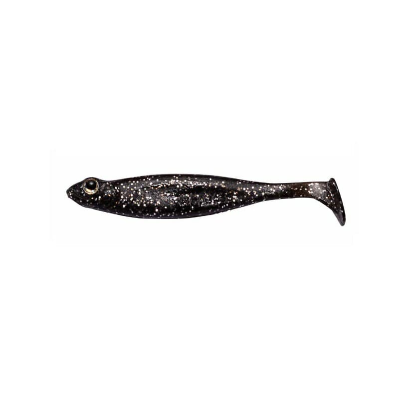 Megabass Custom Worm #10 BLACK / SILIVER FLAKE 3inch  #10 BLACK / SILIVER FLAKE