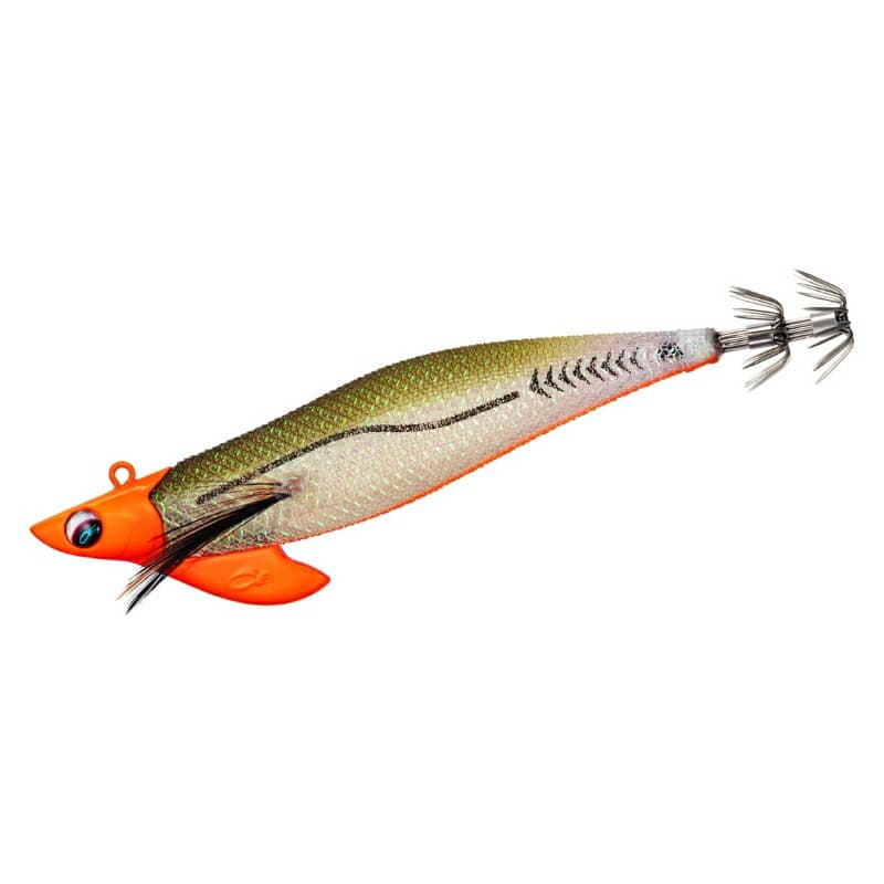 Daiwa Egi Emeraldas Boat II RV #3 (35g) UV - Gold & Orange Horse mackerel