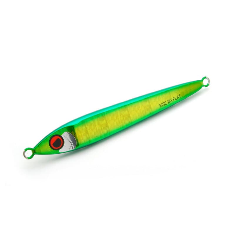 Rise Japan Rise Jig Flat 125g RJ13 Green Gold Zebra Glow
