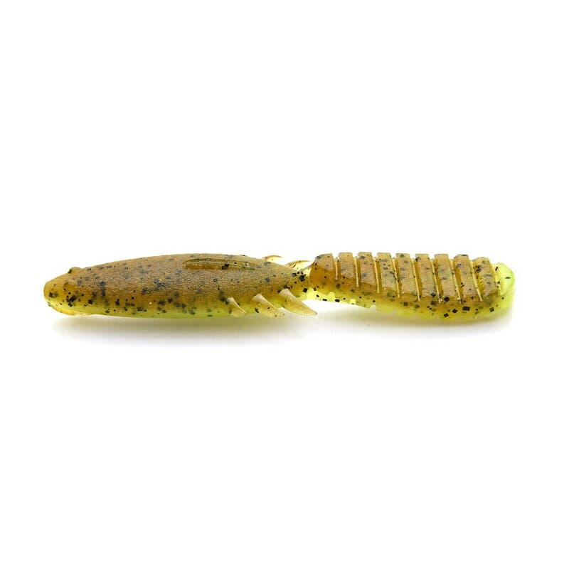 Keitech Paddlin' Beaver 3.5 Inch 401 Green Pumpkin Shad