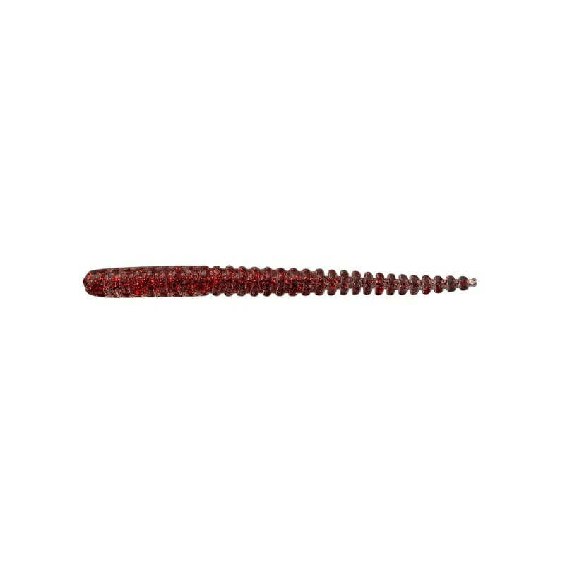Jackall Worm Mellow Ring 2.5inch Clear Red Flake