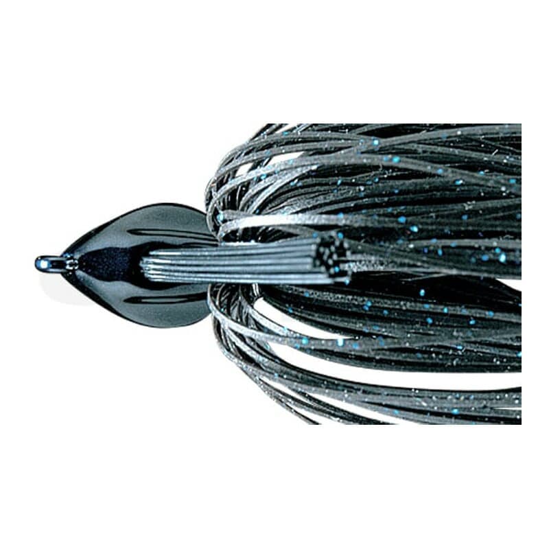 Deps Flat Back Jig 1oz #28 Black/Blue Flake