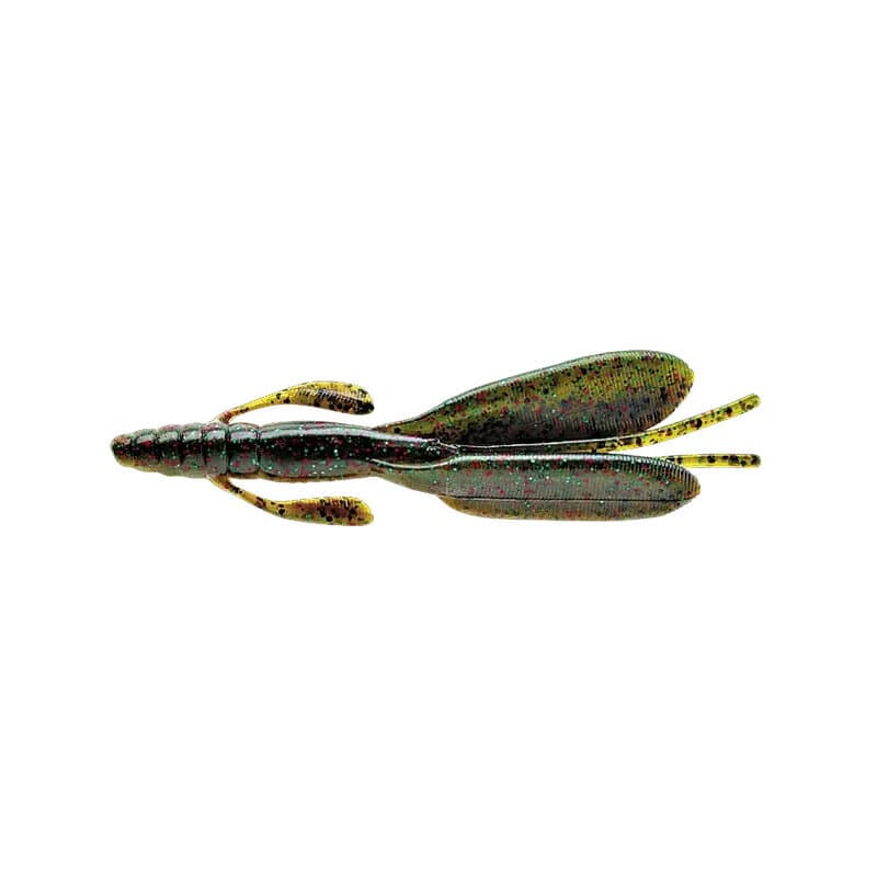 Nories Worm F-Escape Little Twin #133 Green Pumpkin Black flake/Watermelon Red+Green flake buck