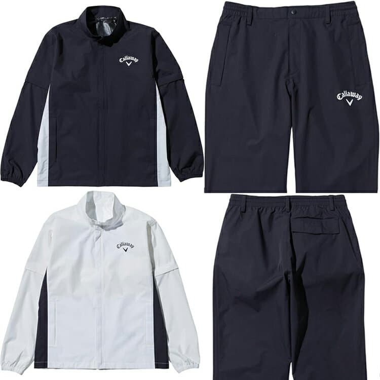 キャロウェイ Callaway セットアップ レインウェア 上下セット サウナスーツ ブルゾン パンツ 2way 長袖 メンズ ゴルフウェア 雨カッパ 収納袋付き おしゃれ 釣り 通勤 通学 農作業 草刈り キャンプ ハイキング レインアイテム C25989100 【ゴルフ コンペ 賞品 景品】