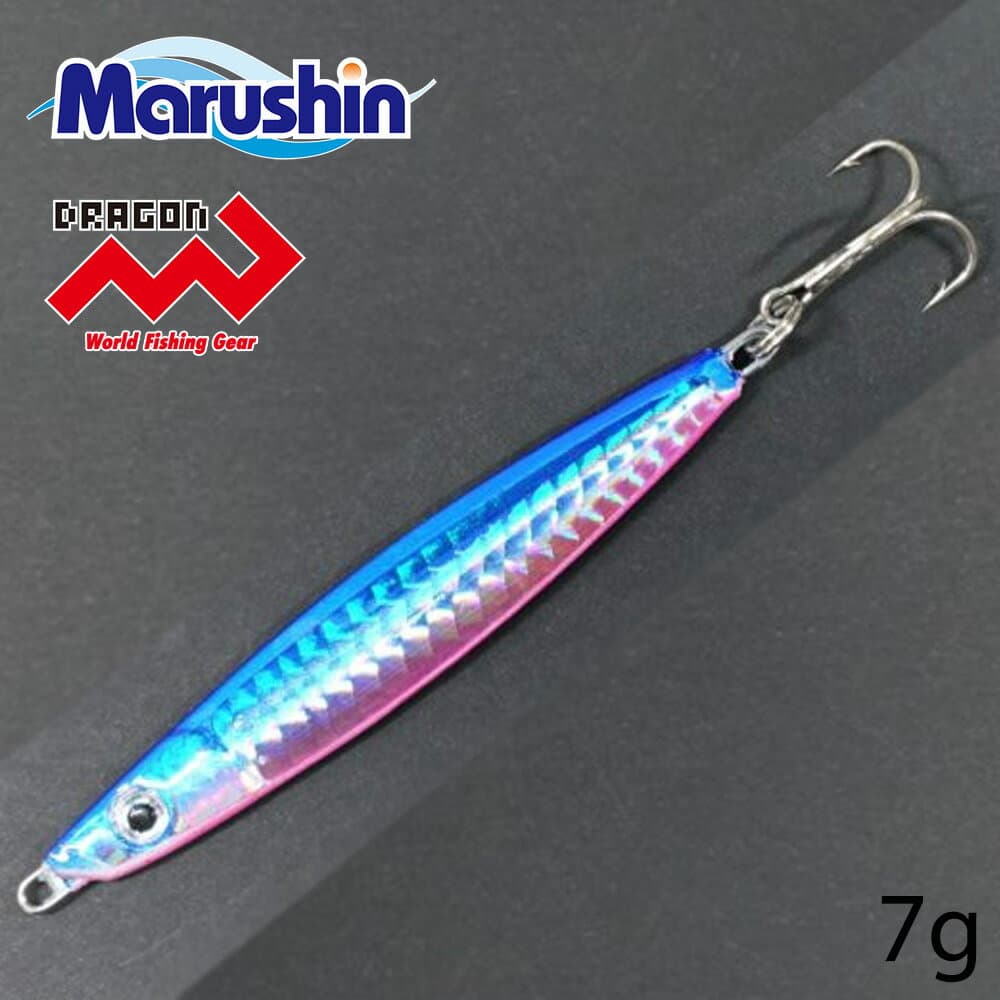 Marushin Metal Jig Drag Jig Blue Pink 7g