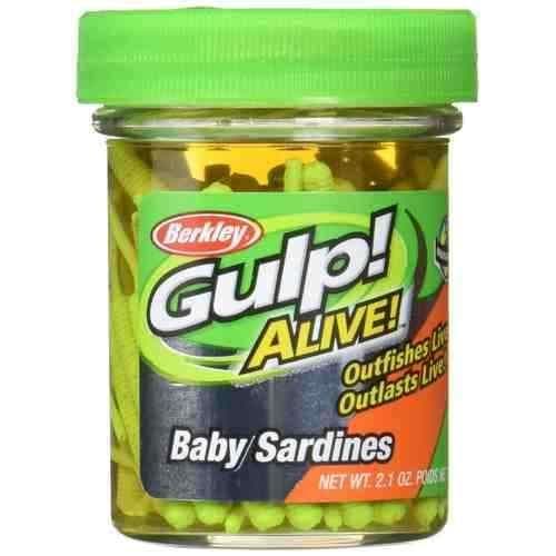 Berkley Gulp Alive Baby Sardine 2 inch Chartreuse
