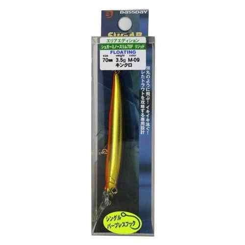 Bassday Sugar Minnow Slim 70F Rigid Area Edition M-09 Kinkuro