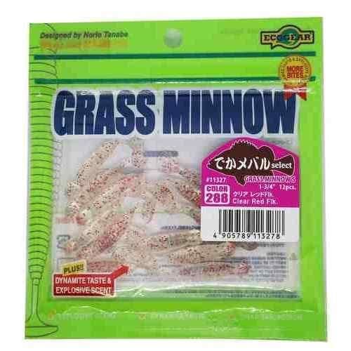 Ecogear Grass Minnow S 1-3/4 288 Clear Red Flake