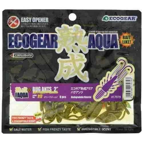 Ecogear Jukusei Aqua Bugants 2 inch #J17 Olive Gold