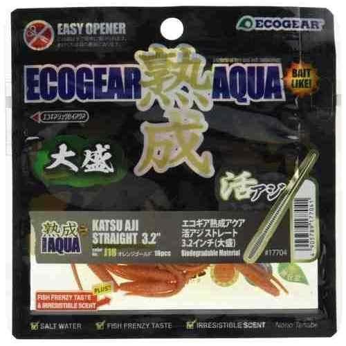 Ecogear Jukusei Aji Straight 3.2 Large J18 Orange Gold