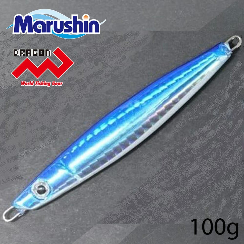 Marushin Metal Jig Drag Jig Blue 100g Hookless Hard Lure
