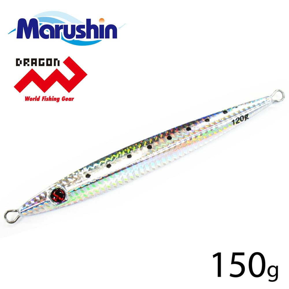 Marushin Metal Jig Four Edge Jaggy Silver 150g