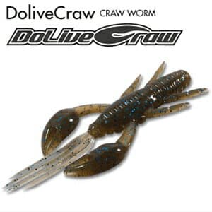 O.S.P Worm DoLiveCraw 3inch Green Pumpkin, Blue Flake W008