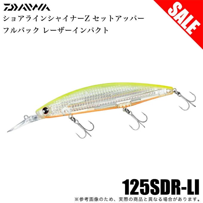 Daiwa Shoreline Shiner-Z Setupper Fullback Laser Impact LI Chart Back
