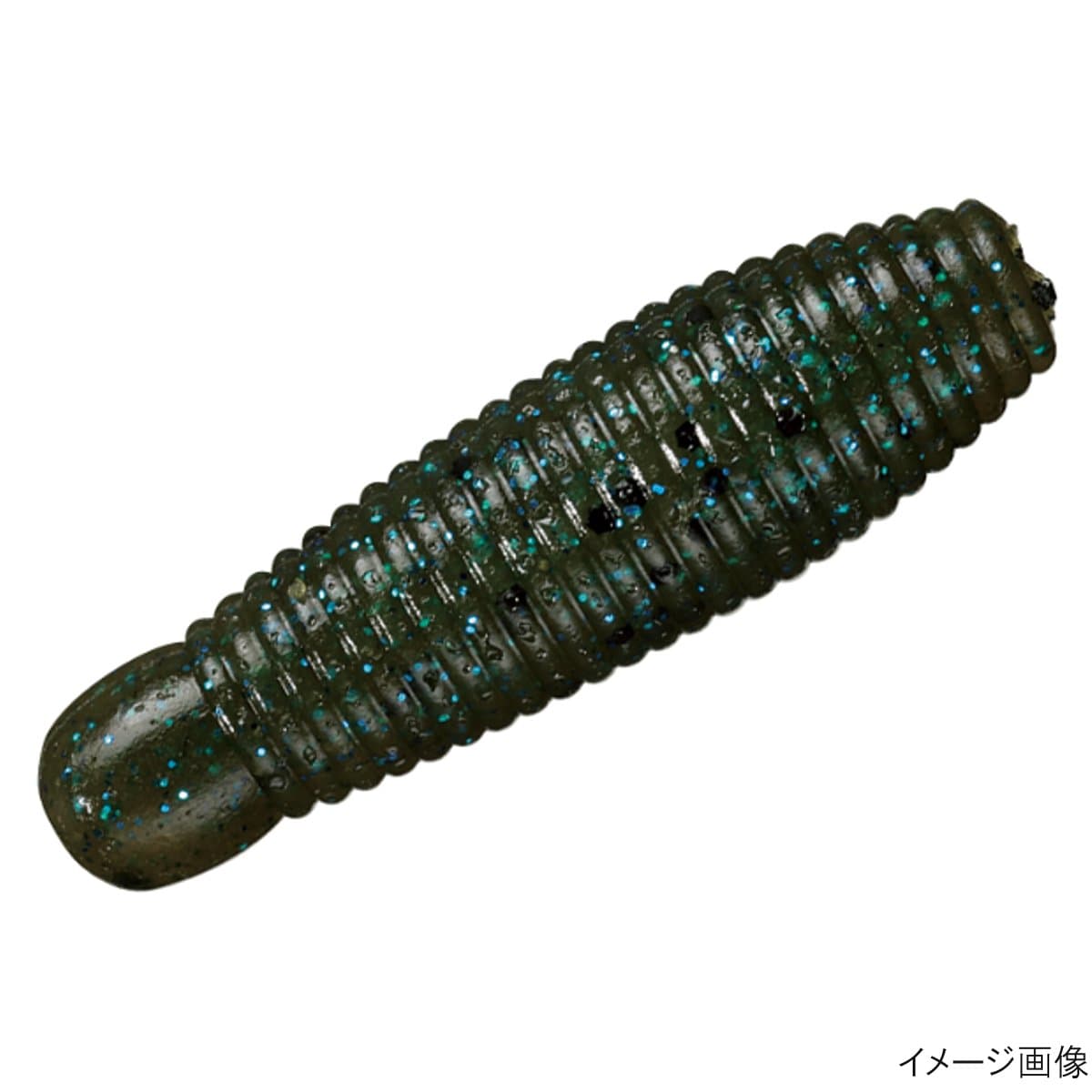 Smith Gary Yamamoto Imo Grub 40 363 Green Pumpkin / Black & Small Blue Flake