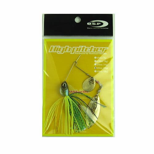 OSP High Pitcher Spinnerbait 1/2oz Tandem Willow S38 Sunfish Tiger