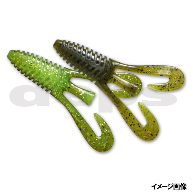 デプス ワーム バルビュータ 4inch #52グリーンパンプキン・チャートリュース【ゆうパケット】