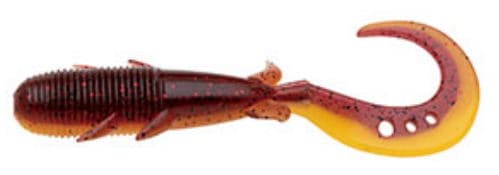 Ecogear Kijihata Grub 4 inch 514 Red Brown Yellow Neon