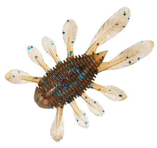 Daiwa Worm Steez Apnas Bug 1.8inch Cinnamon Blue Flake