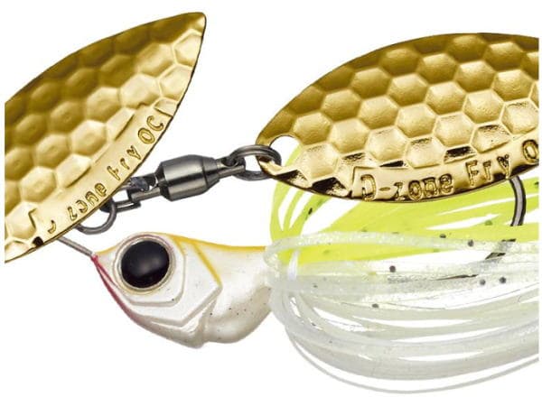 Evergreen Spinnerbait MoDO D Zone Fry 1/4oz Tandem Willow #14 White Chart (G)