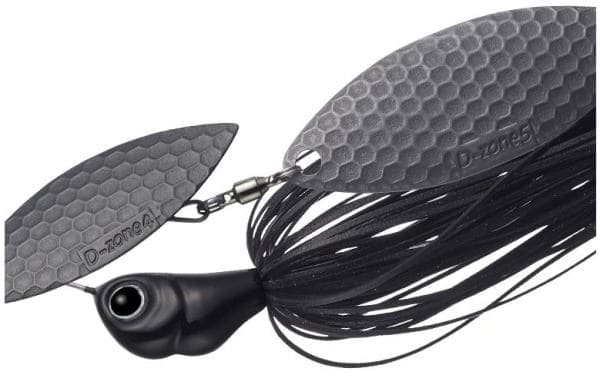 Evergreen Spinnerbait MoDO D Zone 1/2oz Double Willow #48 Matte Black