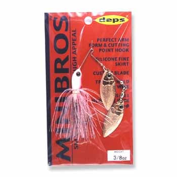 Deps Spinnerbait Mini Bros 1/2oz Double Willow #06 Pink Pearl