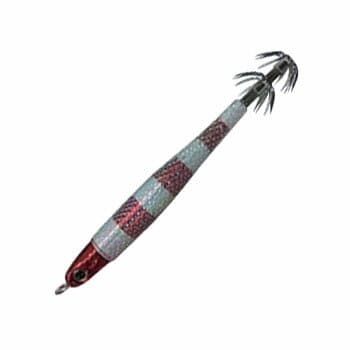 Active Slow Fall Squid Jig 12 (45g) Red-White Zebra