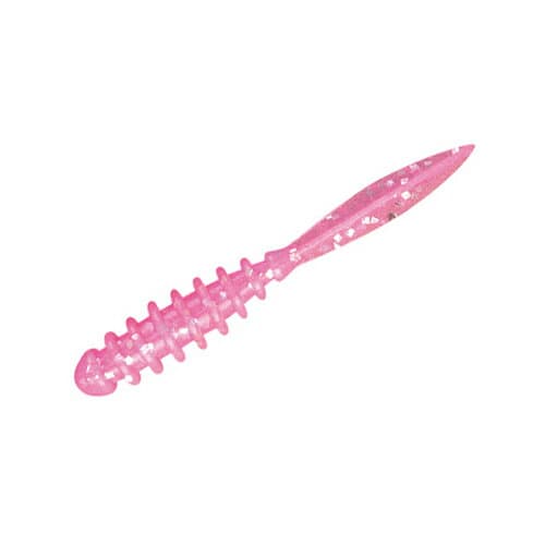 Jackall Worm Peke Ring 2.0inch Glow Pink Silver Flake