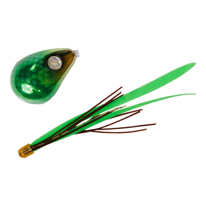 Jackall Bakuryu Lead-Type Binbin Tama Slide 160g F204 Metal Green/Fluorescent Green T+