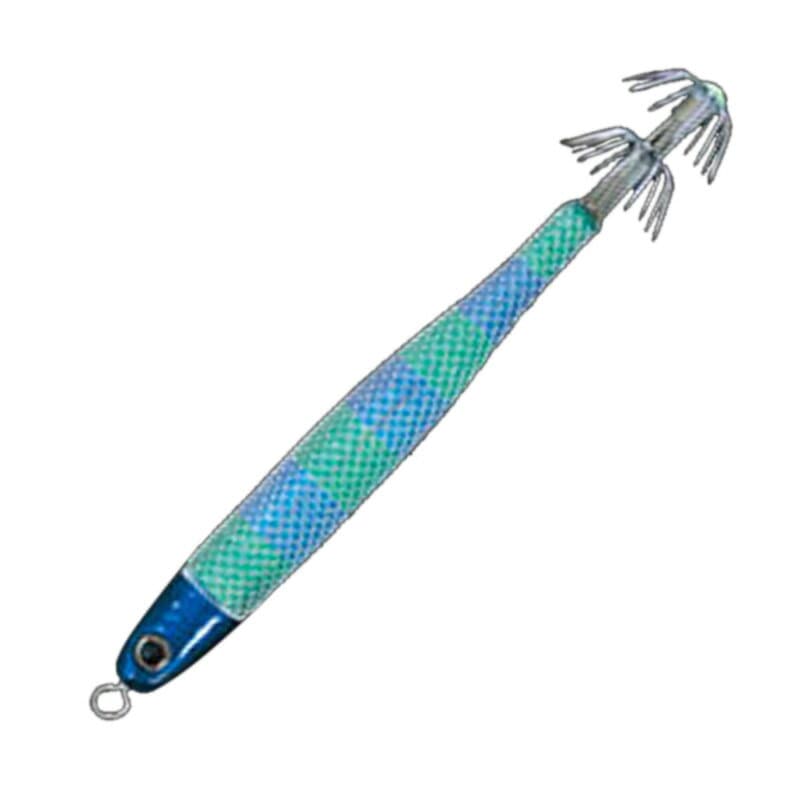 Active Slow Fall Squid Jig 10 Blue-Green Zebra