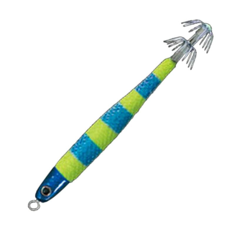 Active Slow Fall Squid Jig 10 Blue-Yellow Zebra