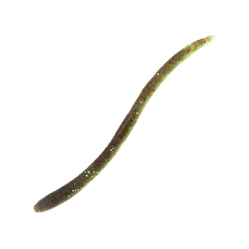 Jackall Worm Flick Shake 3.8inch 2 Tone Green Pumpkin/Gold Chart